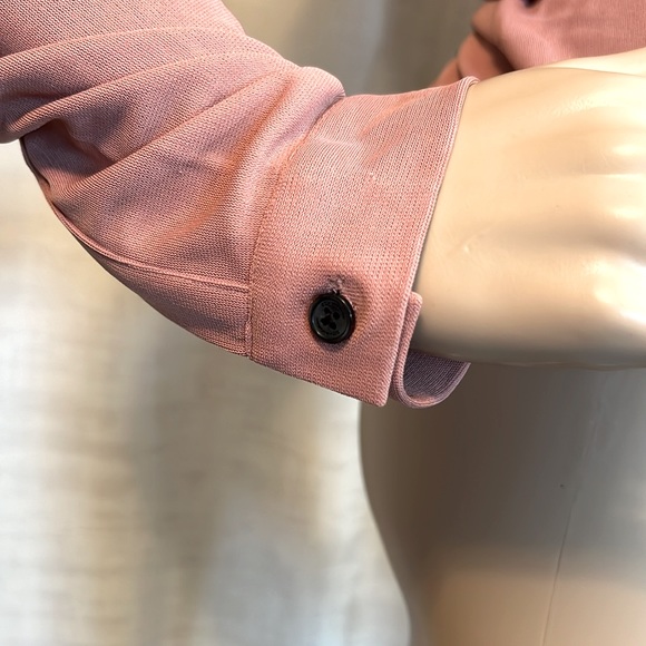 Donna Karan New York NWT Size L Mauve Lina Sleeve Collared Bodysuit (0051) - Picture 5 of 12